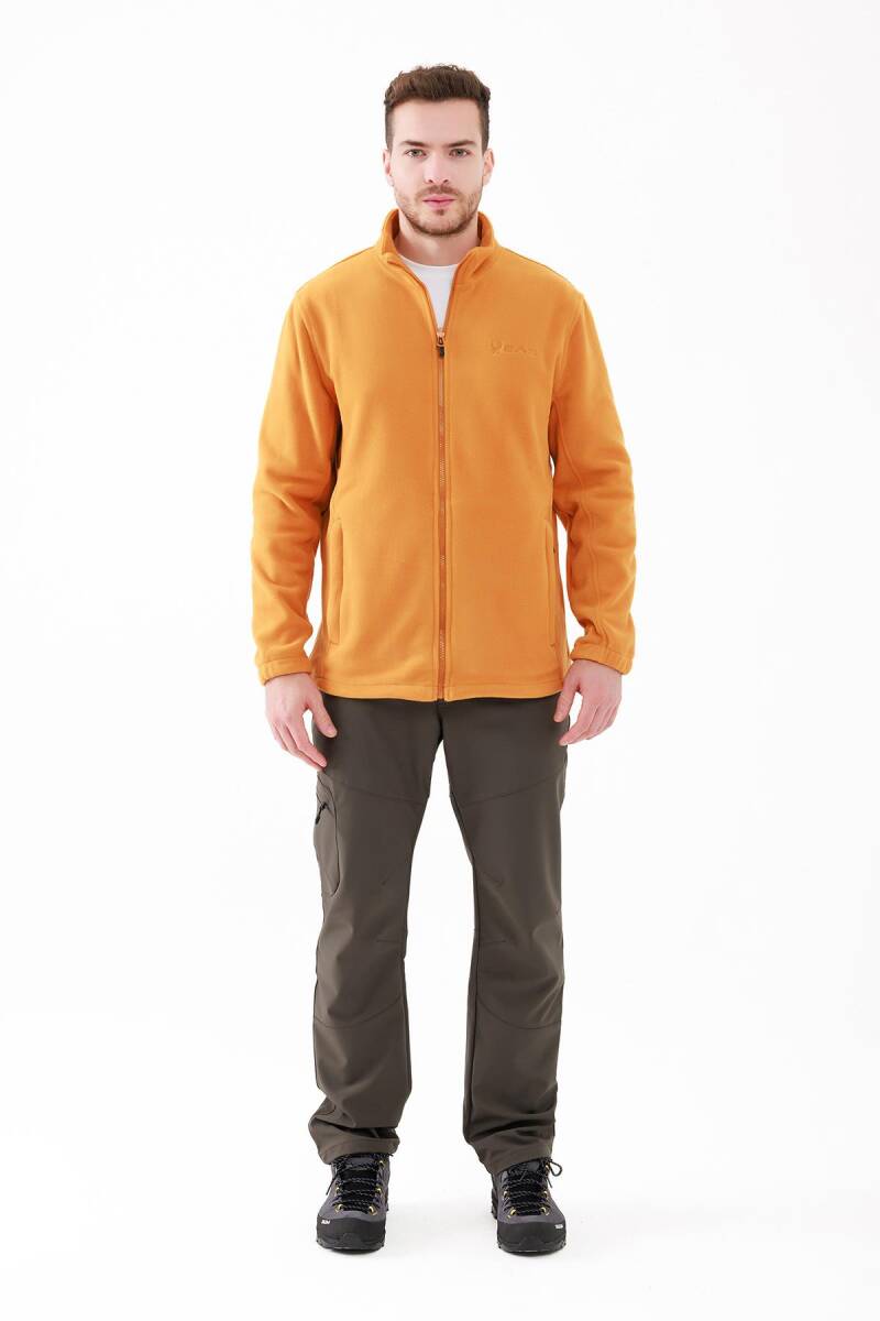 2AS Saka Tam Fermuarlı Erkek Polar Swetshirt Altın - 5