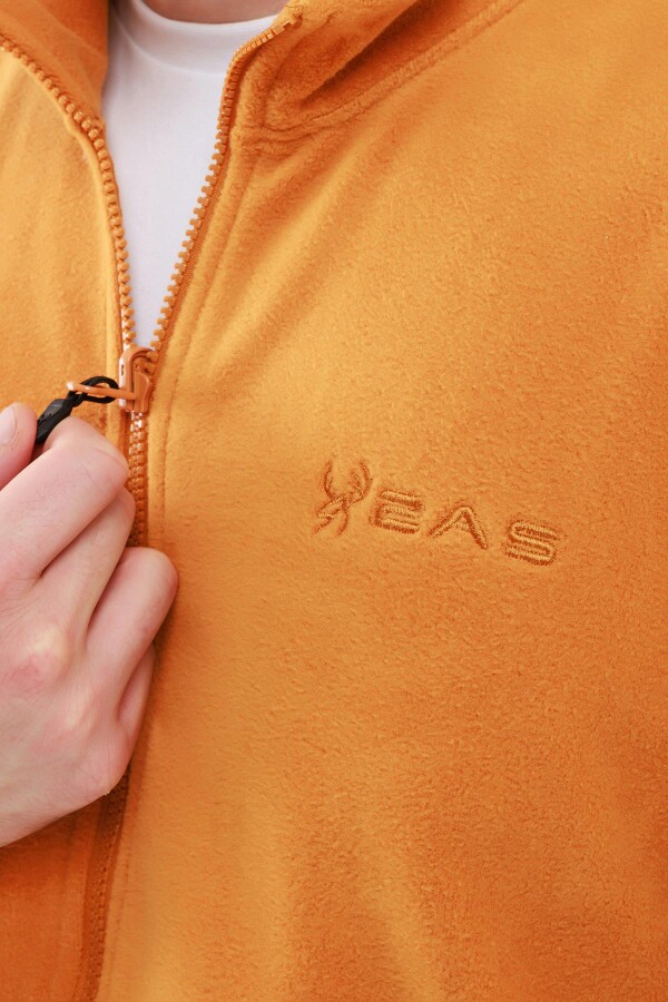 2AS Saka Tam Fermuarlı Erkek Polar Swetshirt Altın - 2AS (1)