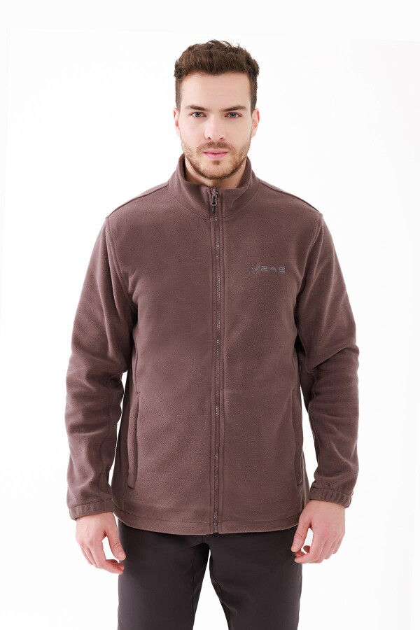 2AS Saka Tam Fermuarlu Erkek Polar Sweatshirt Mürdüm - 2AS (1)
