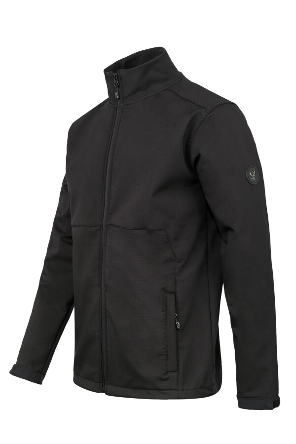2AS Samuel Erkek Softshell Kareli Ceket Siyah - 2AS (1)
