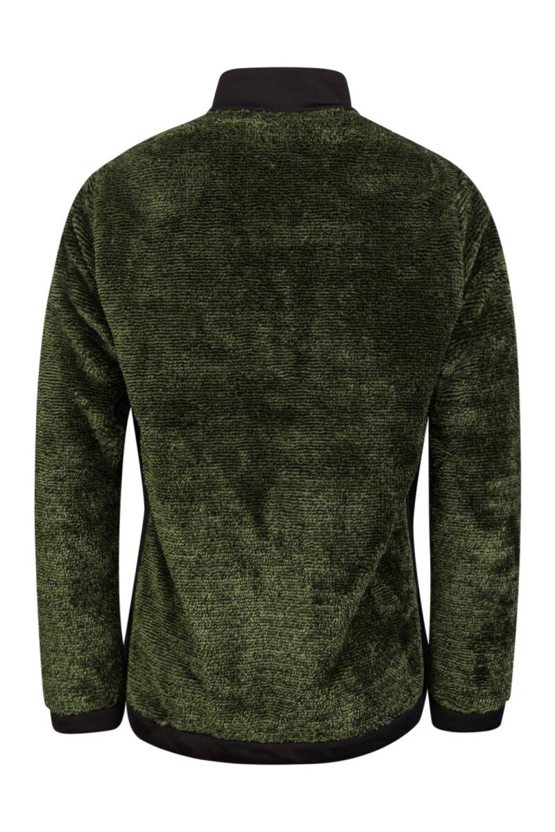 2as San Diago Erkek Tam Fermuarlı Çizgili Polar Yeşil - 5