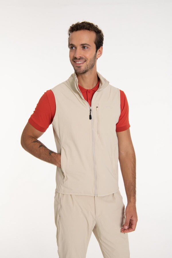 2AS Santo Erkek Yelek Krem - 2AS (1)