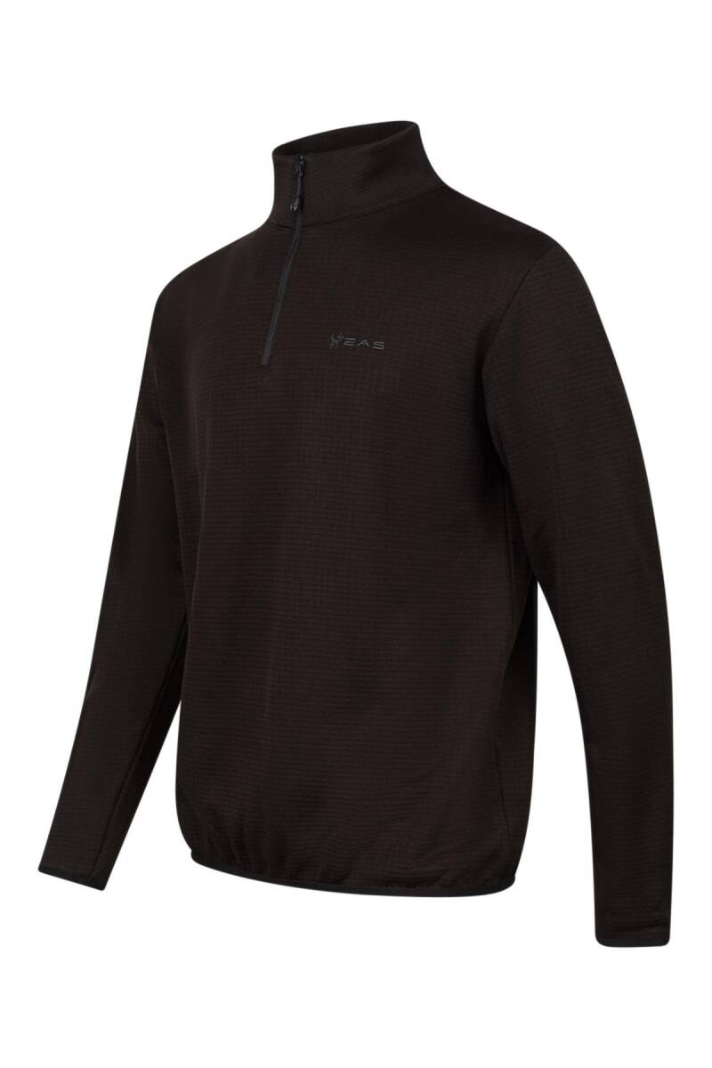 2AS Scott Erkek Yarım Fermuarlı Polar Sweatshirt Siyah - 2