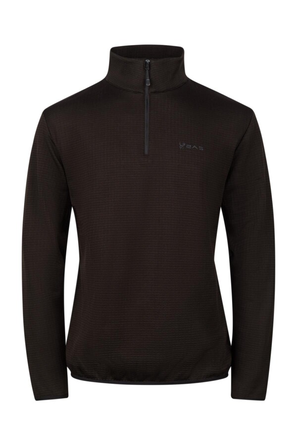 2AS Scott Erkek Yarım Fermuarlı Polar Sweatshirt Siyah - 2AS