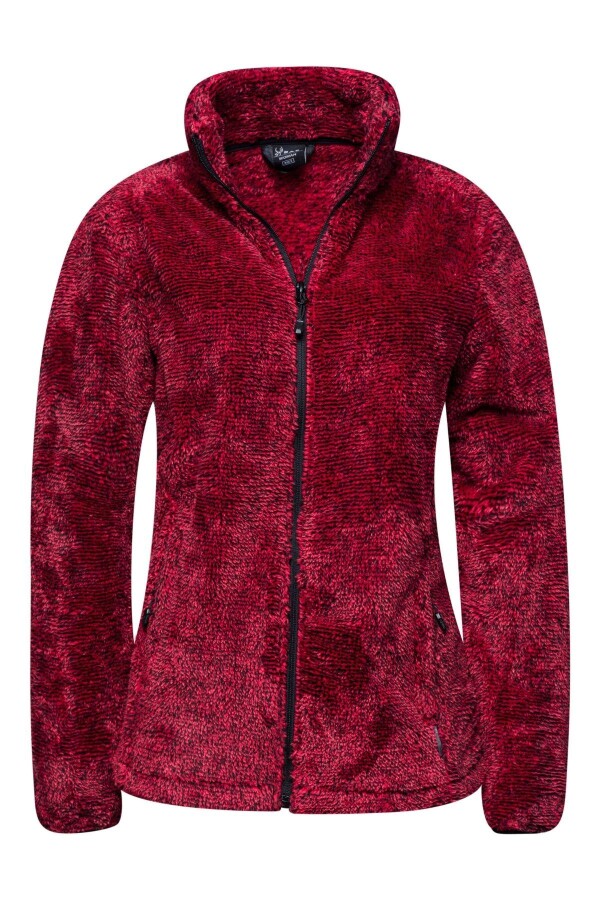 2AS Siena Erkek Tam Fermuarlı Çizgili Polar Kırmızı - 2AS