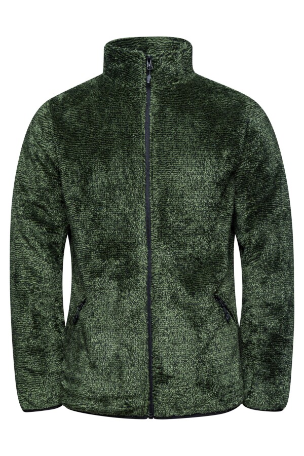 2AS Siena Erkek Tam Fermuarlı Çizgili Polar Yeşil - 2AS