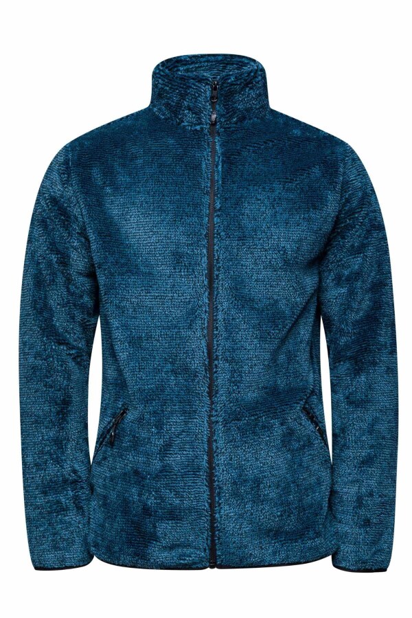 2AS Siena Erkek Tam Fermuarlı Çizgili Polar Lacivert - 2AS