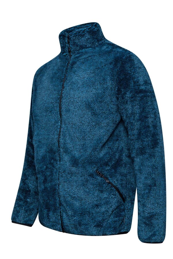 2AS Siena Erkek Tam Fermuarlı Çizgili Polar Lacivert - 2AS (1)