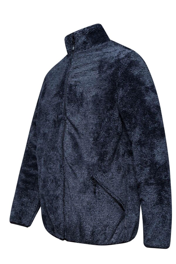 2AS Siena Erkek Tam Fermuarlı Çizgili Polar Siyah - 2AS (1)