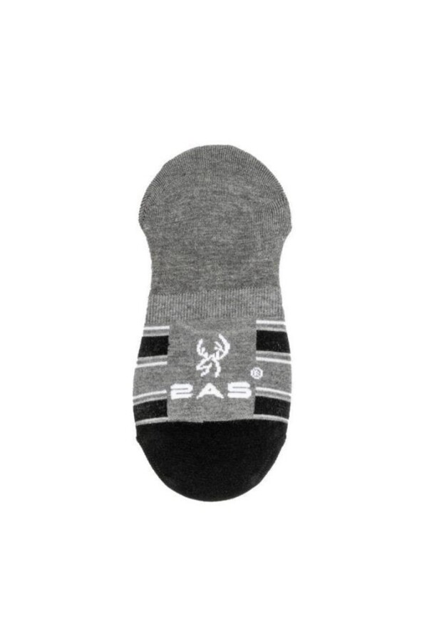 2AS Siyah Gri Çizgili Babet Çorap - 2AS (1)