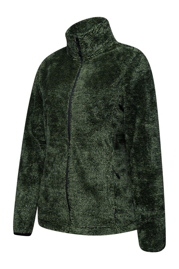 2AS Sofia Kadın Tam Fermuarlı Çizgili Polar Yeşil - 2AS (1)