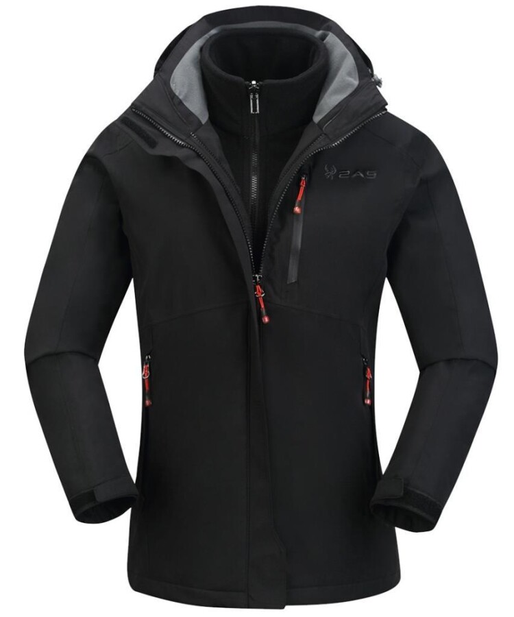 2as Sparkle Woman 3in1 Kadın Ceket Siyah - 2AS