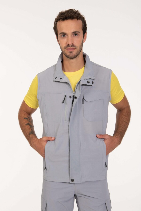 2AS Stobia Erkek Yelek Açık Gri - 2AS (1)