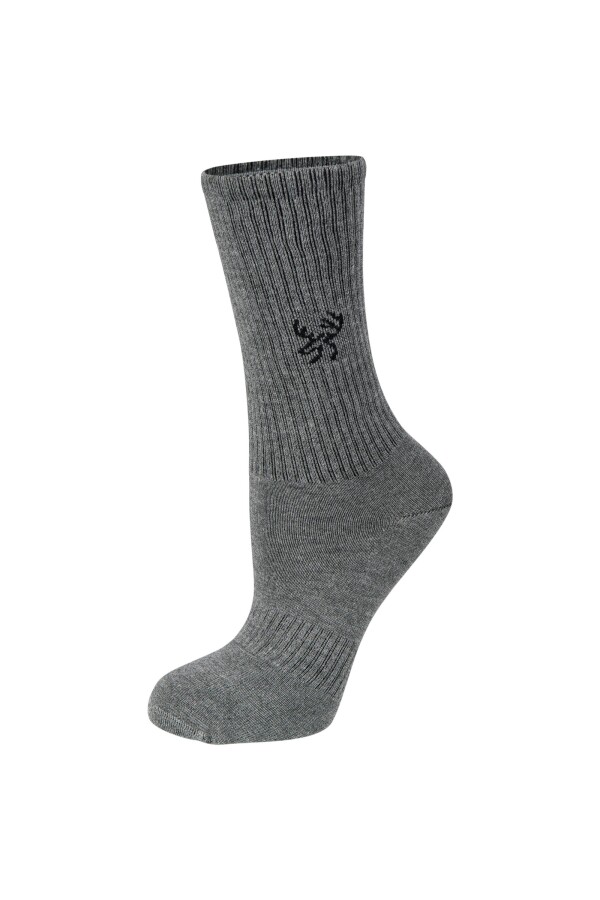 2AS Uzun Bambu Spor Çorap Gri - 2AS (1)