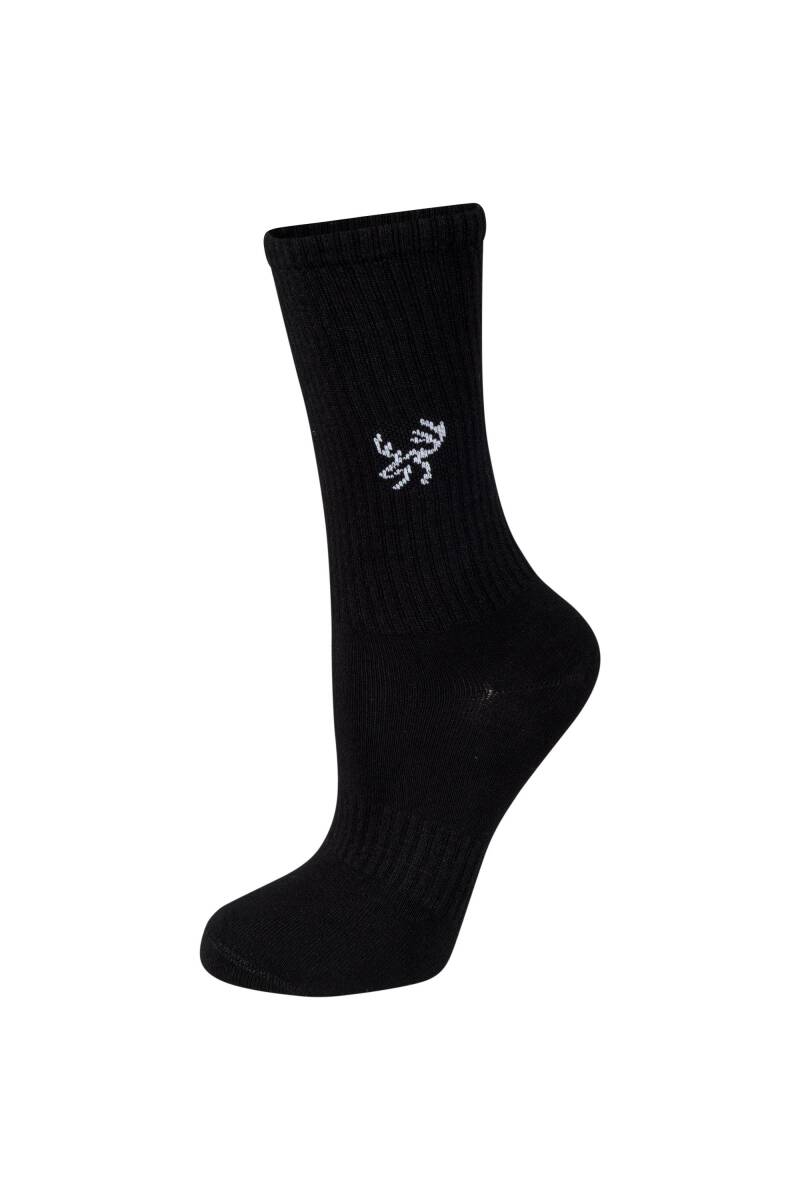 2AS Uzun Bambu Spor Çorap Siyah - 2