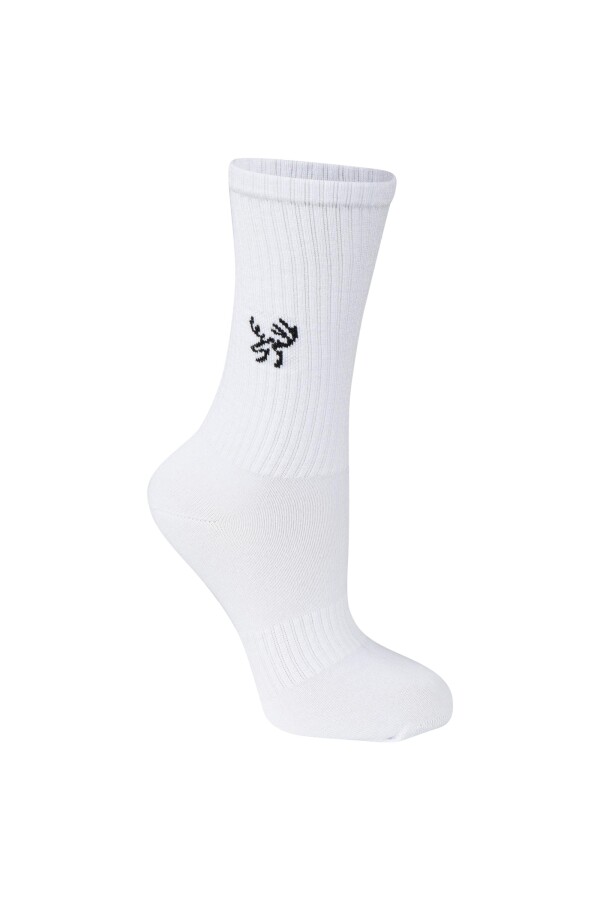 2AS Uzun Bambu Spor Çorap Beyaz - 2AS