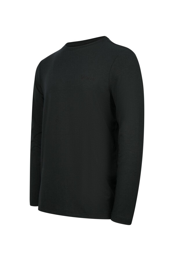2AS Vernon Erkek Uzun Kol Viloft T-Shirt Siyah - 2AS (1)