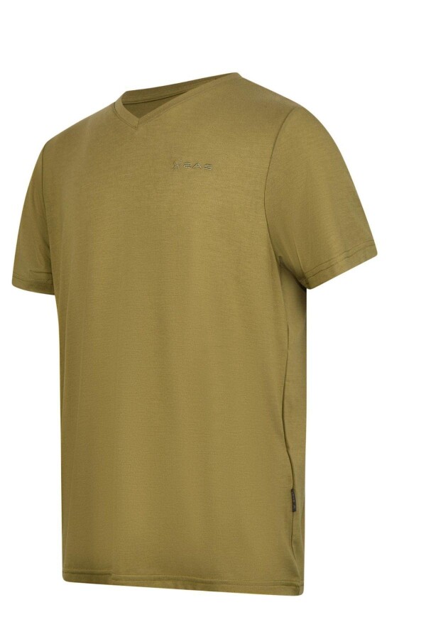 2AS Victor Erkek Viloft V Yaka T-Shirt Yeşil - 2AS (1)