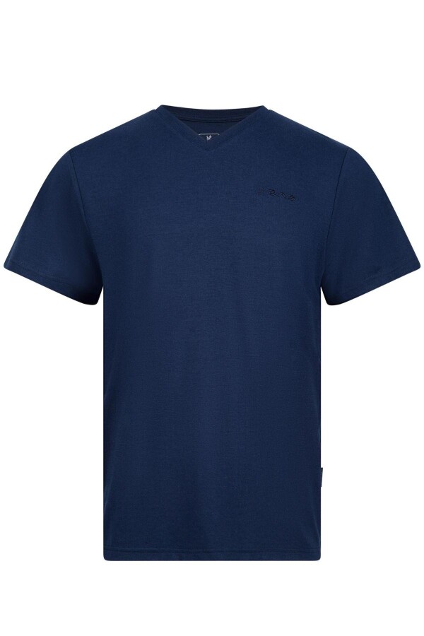 2AS Victor Erkek Viloft V Yaka T-Shirt Lacivert - 2AS