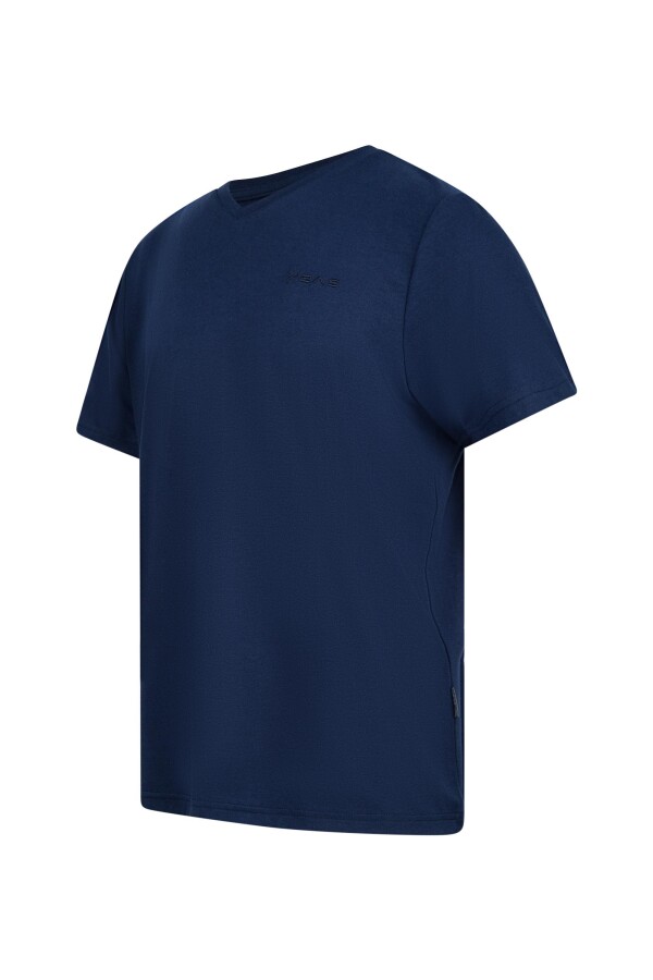 2AS Victor Erkek Viloft V Yaka T-Shirt Lacivert - 2AS (1)