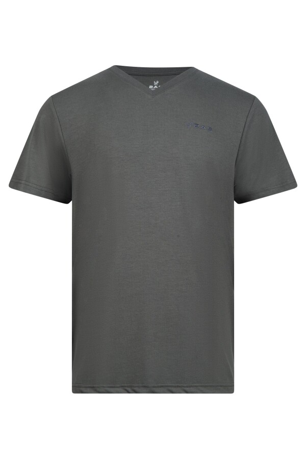 2AS Victor Erkek Viloft V Yaka T-Shirt Antrasit - 2AS