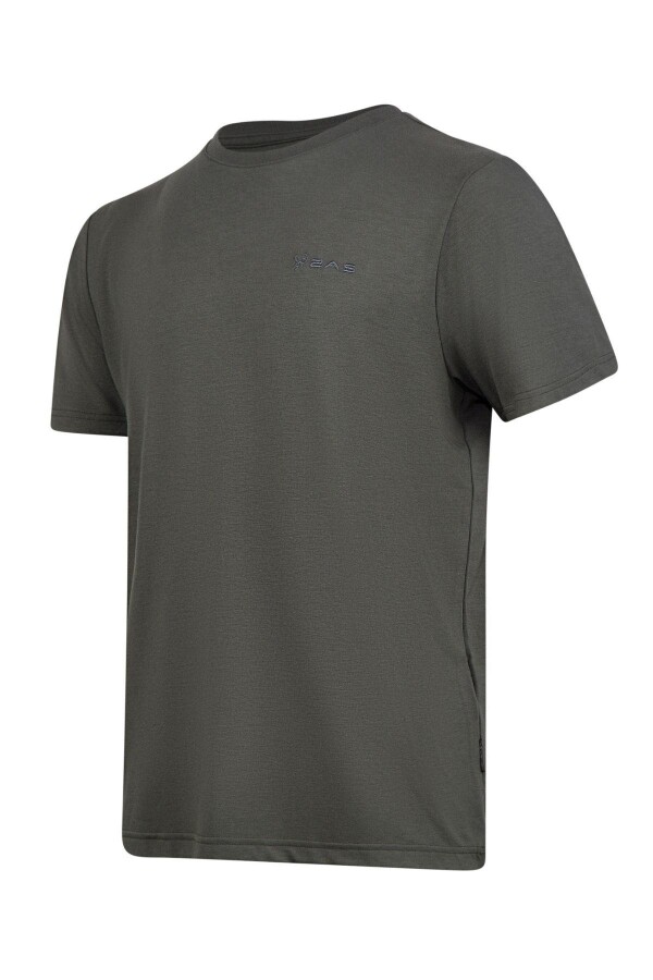 2AS Winson Erkek Viloft Sıfır Yaka T-Shirt Antrasit - 2AS (1)