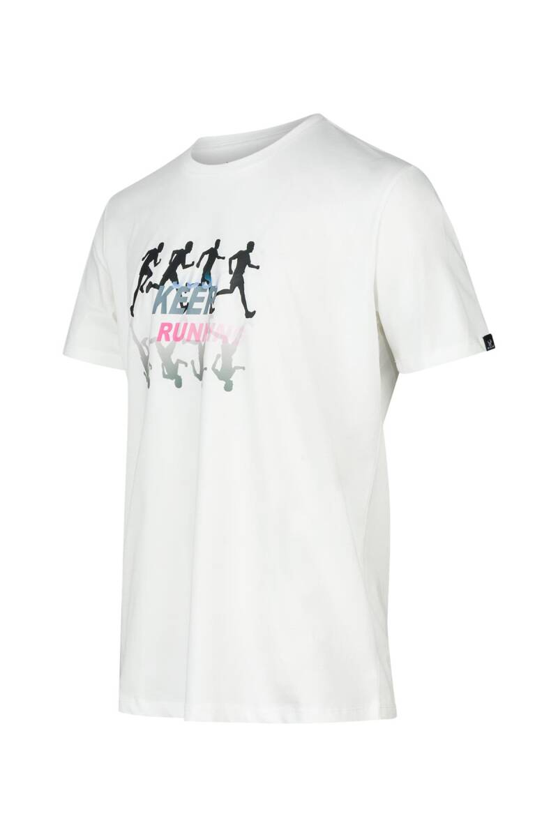 AS Alex Baskılı Erkek Sıfır Yaka T-Shirt Beyaz - 2