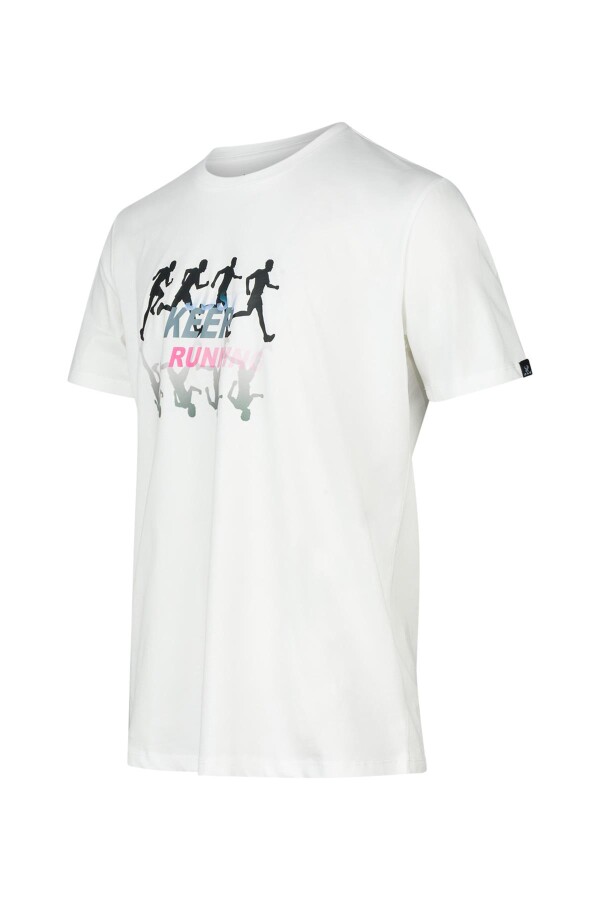 AS Alex Baskılı Erkek Sıfır Yaka T-Shirt Beyaz - 2AS (1)