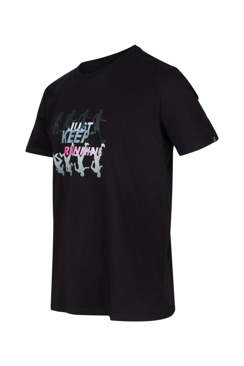 AS Alex Baskılı Erkek Sıfır Yaka T-Shirt Siyah - 2