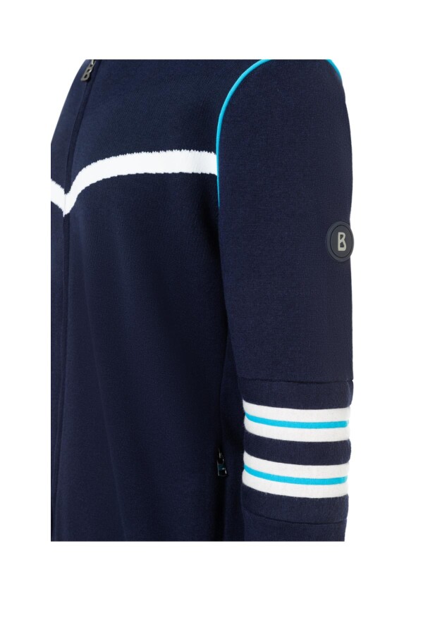 Bogner Charles Erkek Triko Tam Fermuarlı Hırka Lacivert - BOGNER (1)