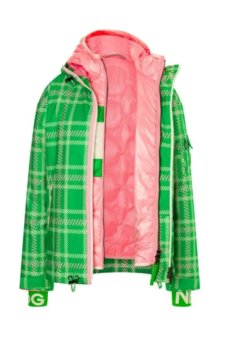 Bogner Luisa-D Kadın Kayak Montu Yeşil/Pembe - 2