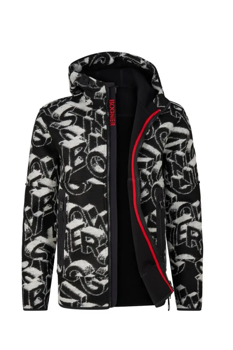 Bogner Ted Erkek Polar Ceket Siyah Krem - 2