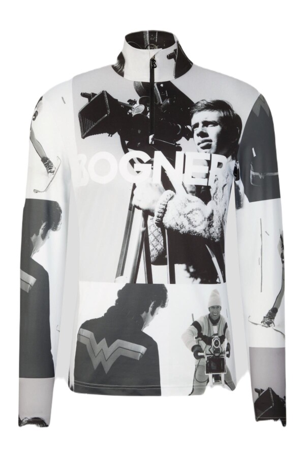 Bogner Vertı Erkek Sweatshırt Siyah Beyaz - BOGNER