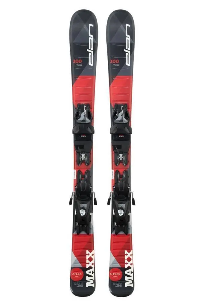 Elan Maxx Siyah Kırmızı Çocuk Kayak + QS EL 7,5 Bağlama - 1