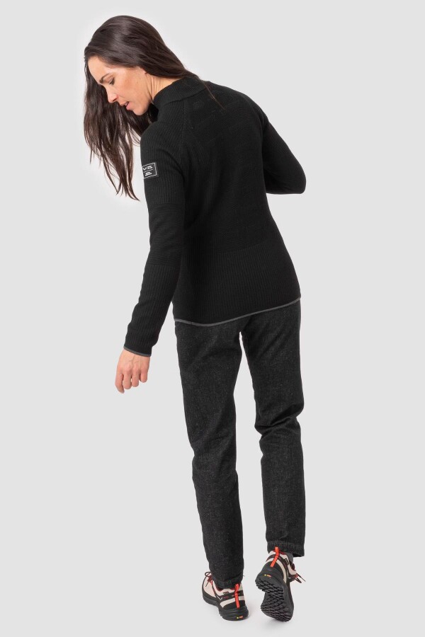 Fanes Eng. Logo Am Kadın Kazak Sweatshirt Siyah - SALEWA (1)