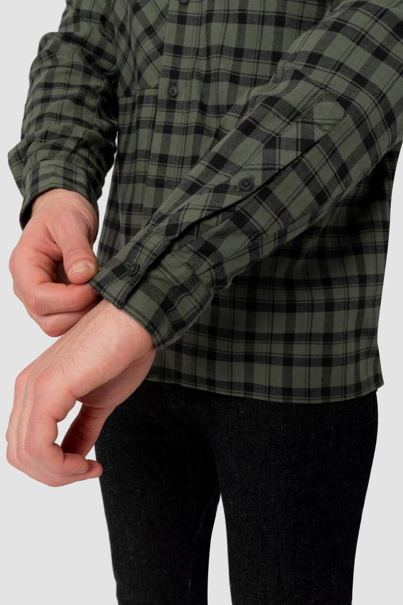 Fanes Flannel 5PL Erkek Gömlek L/S Haki - 3