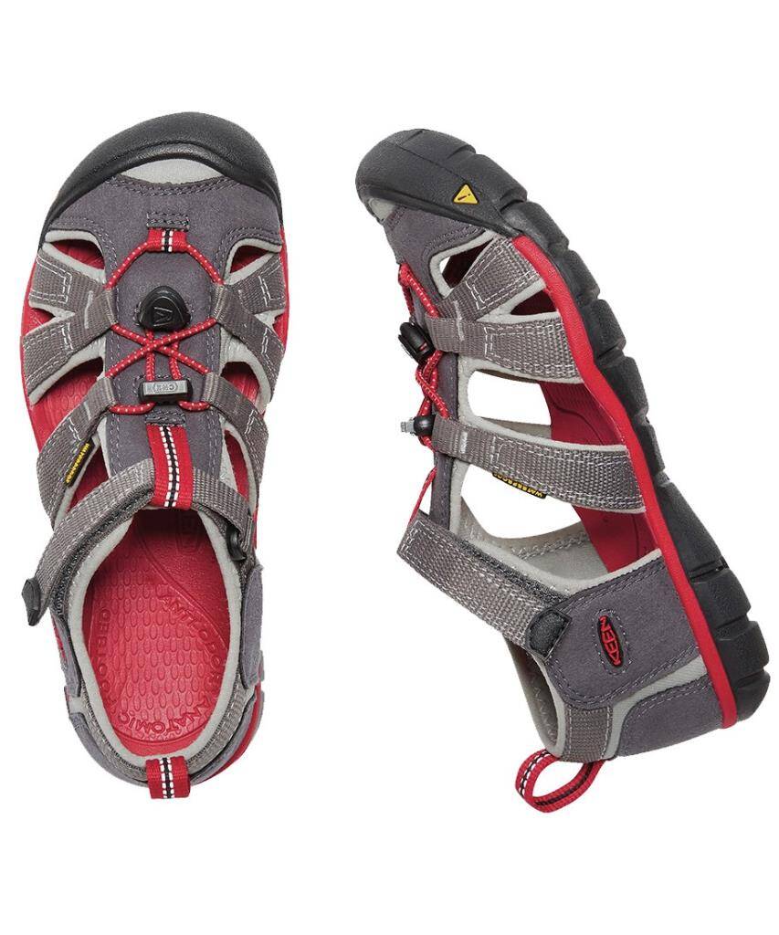 Keen Seacamp II CNX Çocuk Sandalet Gri/Kırmızı - 3