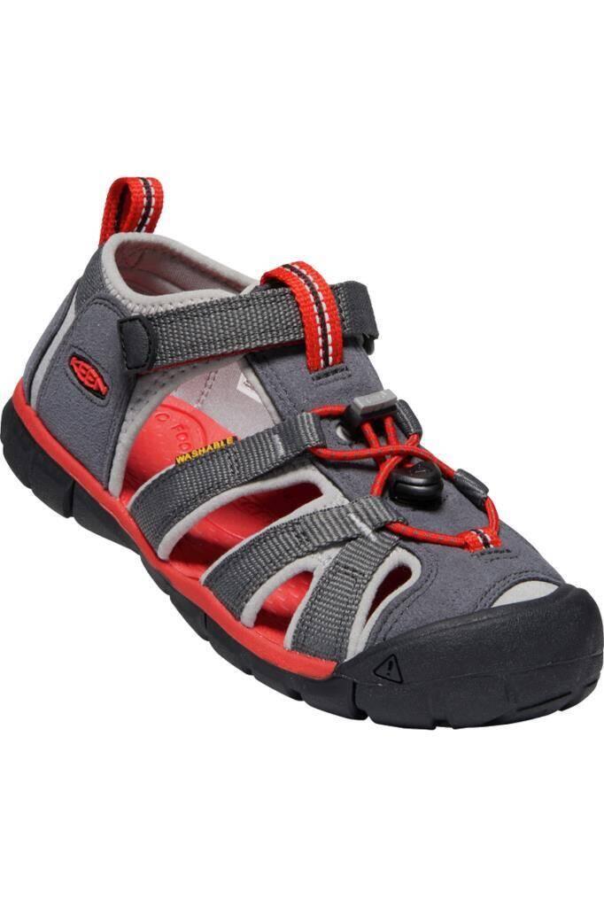 Keen Seacamp II CNX Çocuk Sandalet Gri/Kırmızı - 1