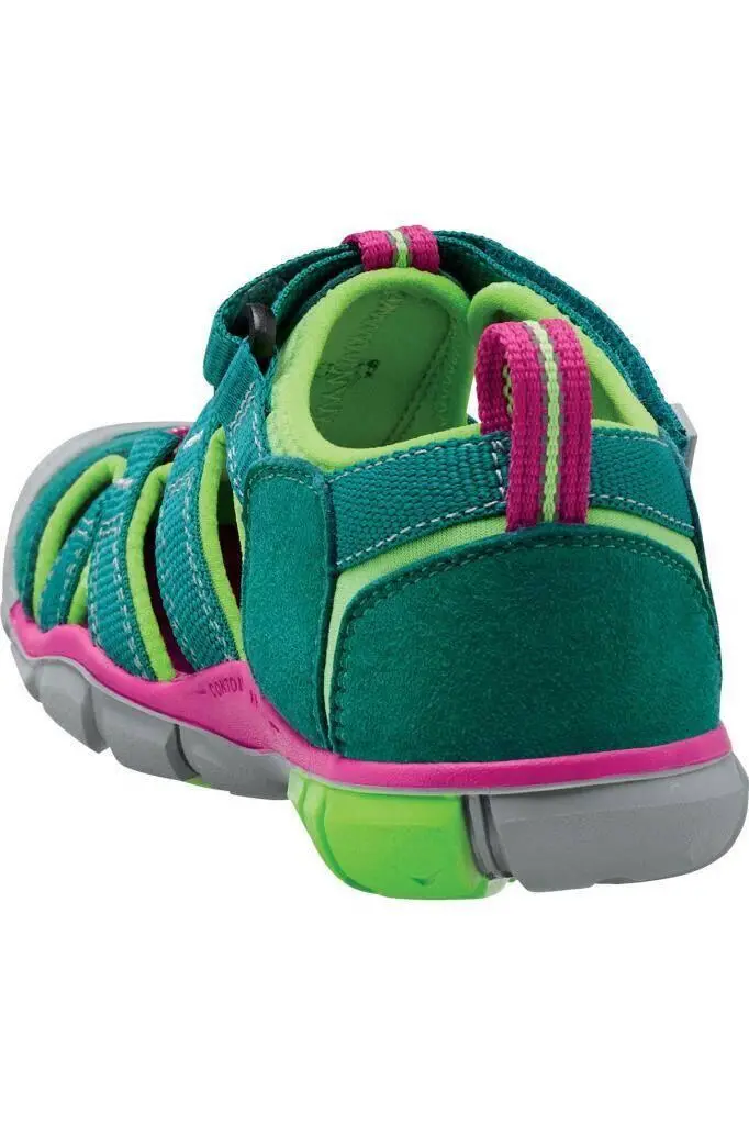 Keen Seacamp II CNX Çocuk Sandalet Yeşil/Pembe - 3