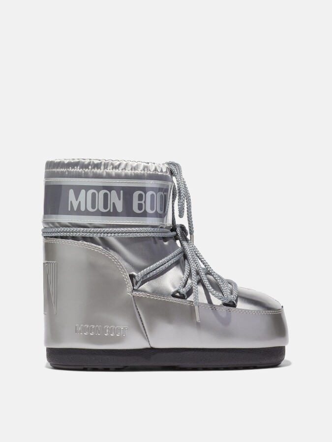 Moon Boot İcon Low Glance Kadın Bot Silver 