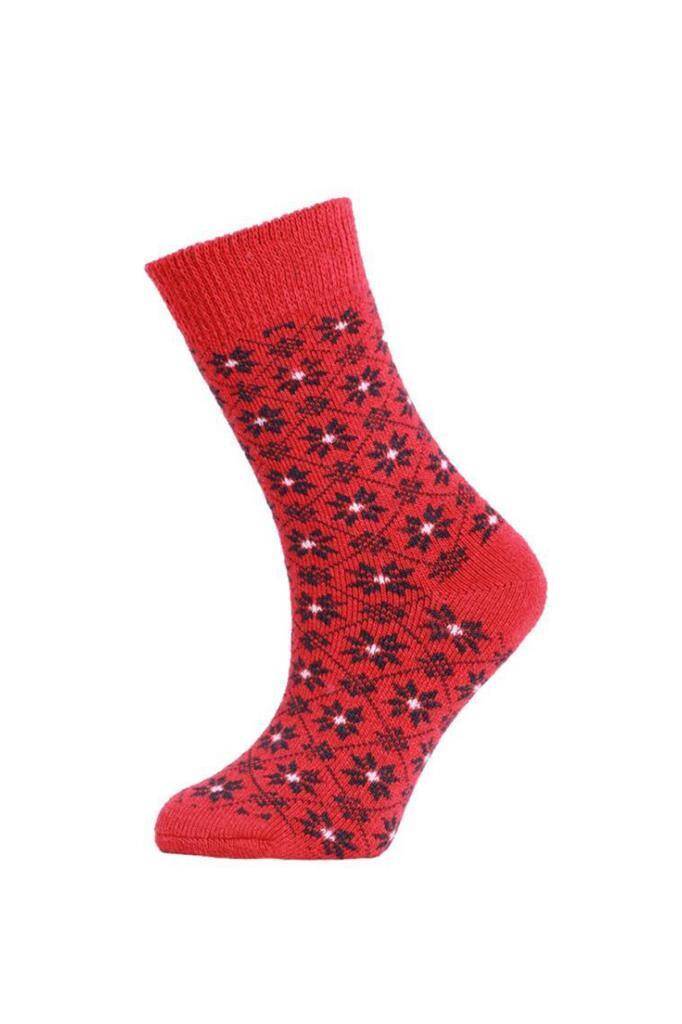 Panthzer Casual Wool Kadın Çorap Kırmızı - 1