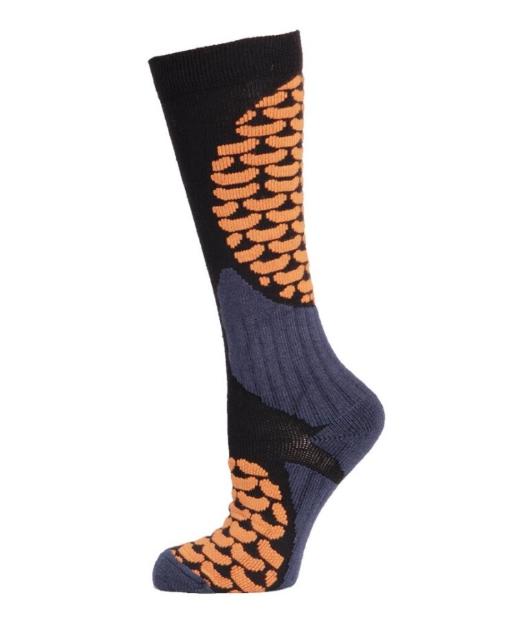 Panthzer Ski & Snowboard Erkek Kayak Çorabı Siyah/Turuncu - PANTHZER