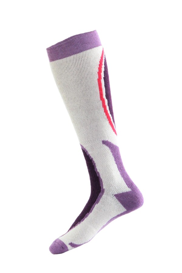 Panthzer Ski & Snowboard Socks Mor/Beyaz - PANTHZER