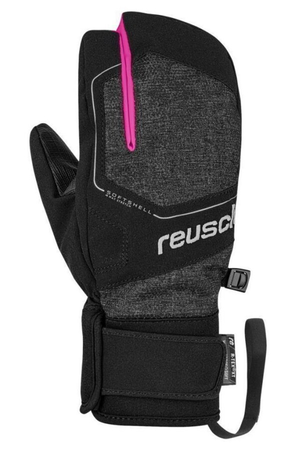 Reusch Torby R-Tex XT Çocuk Üç Parmak Kayak Eldiveni Gri/Pembe 