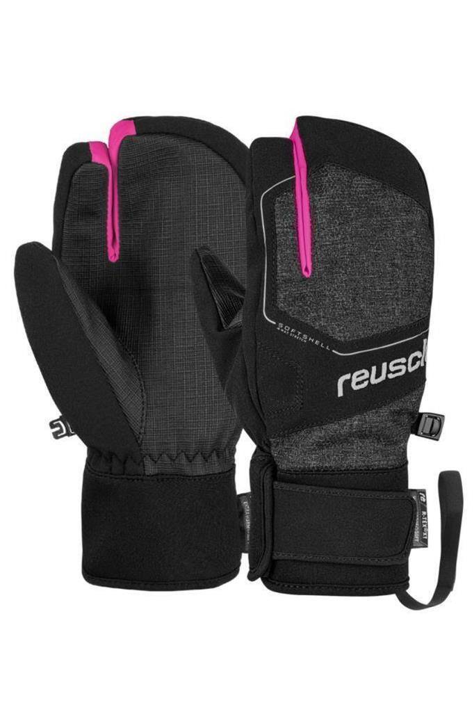 Reusch Torby R-Tex XT Çocuk Üç Parmak Kayak Eldiveni Gri/Pembe - 6