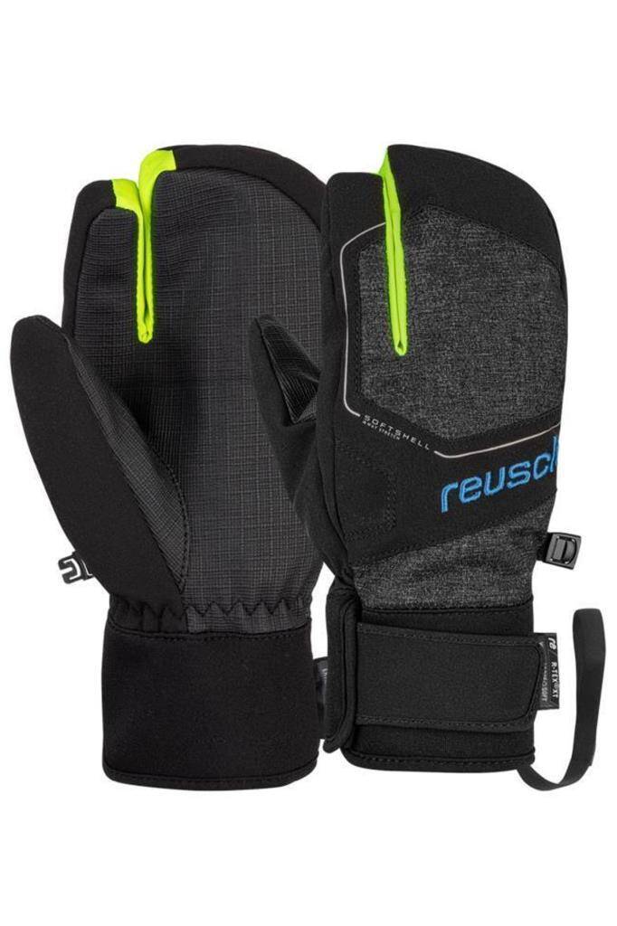 Reusch Torby R-Tex XT Çocuk Üç Parmak Kayak Eldiveni Gri/Sarı - 4