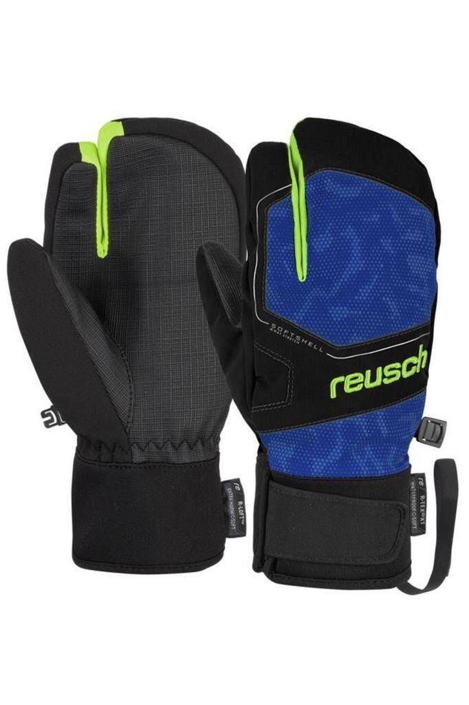 Reusch Torby R-Tex XT Çocuk Üç Parmak Kayak Eldiveni Mavi/Yeşil - 4