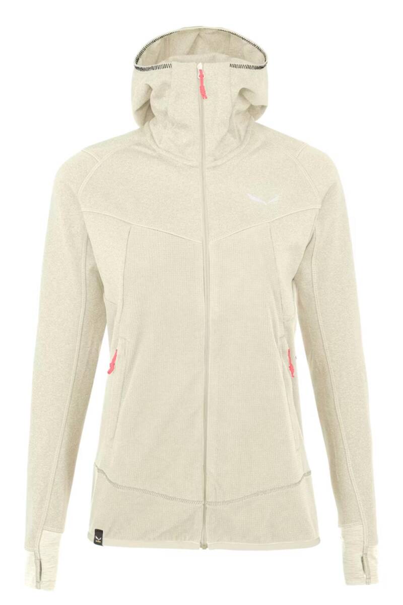 Salewa Puez Hybrid PL Kadın Kapüşonlu Sweatshirt Bej Melanj - 7