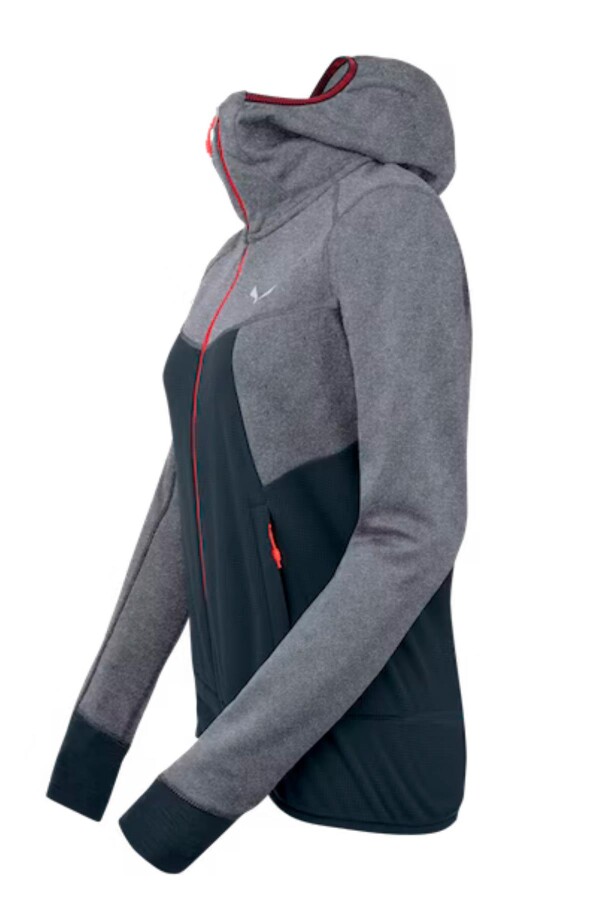 Salewa Puez Hybrid PL Kadın Kapüşonlu Sweatshirt Lacivert Melanj - SALEWA (1)