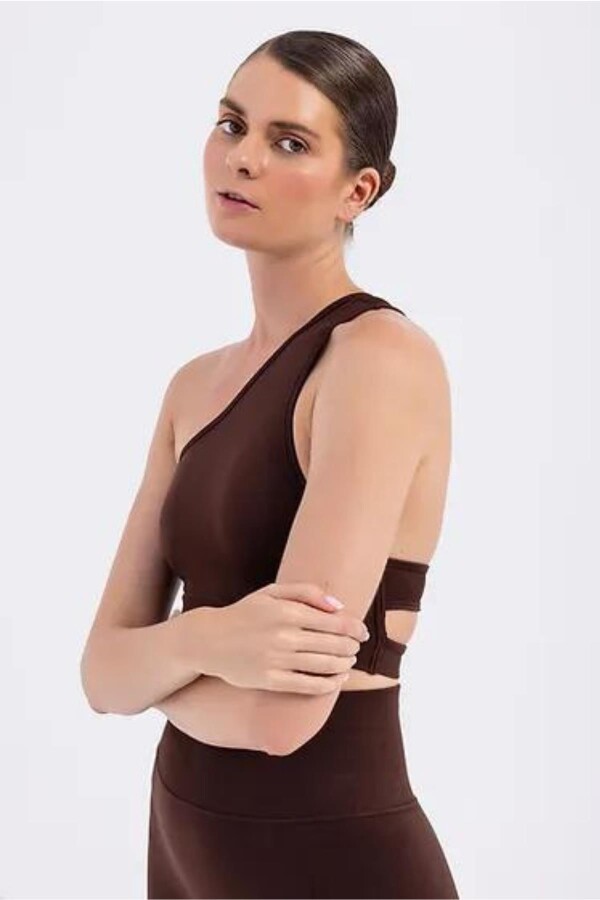 Seamlesstance Soul Space Arkası Bantlı Crop Top Bitter - SEAMLESSTANCE (1)